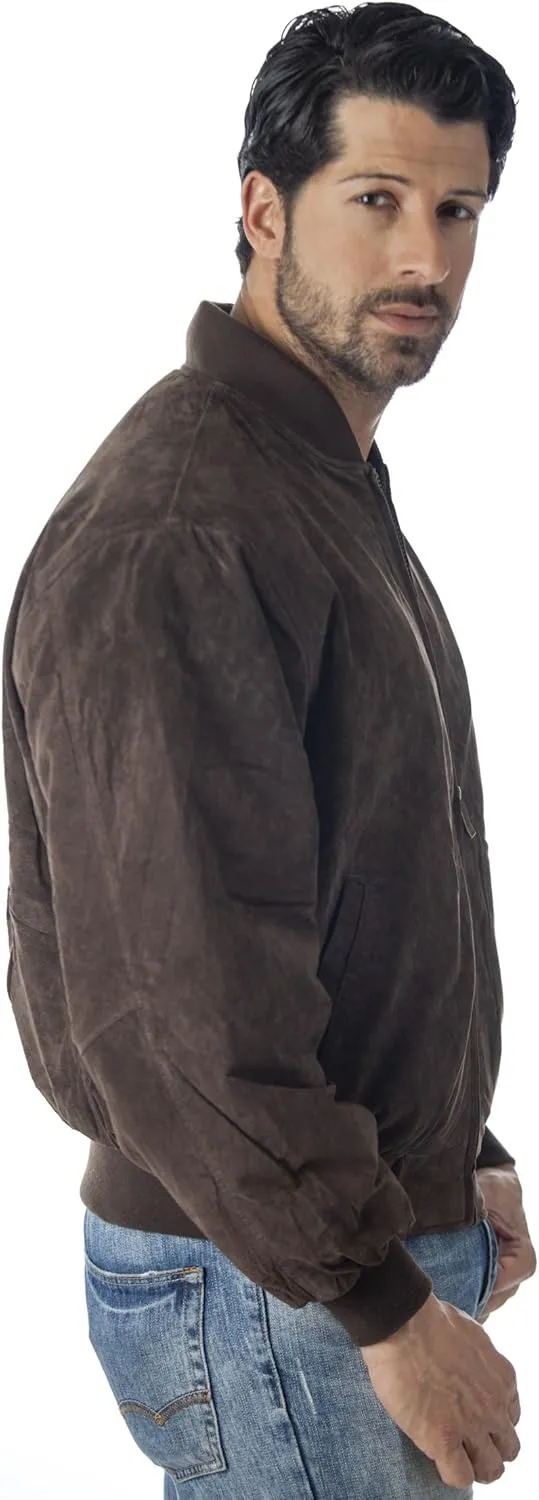 REED MEN'S BASEBALL SUEDE LEATHER JACKET (IMPORTED)