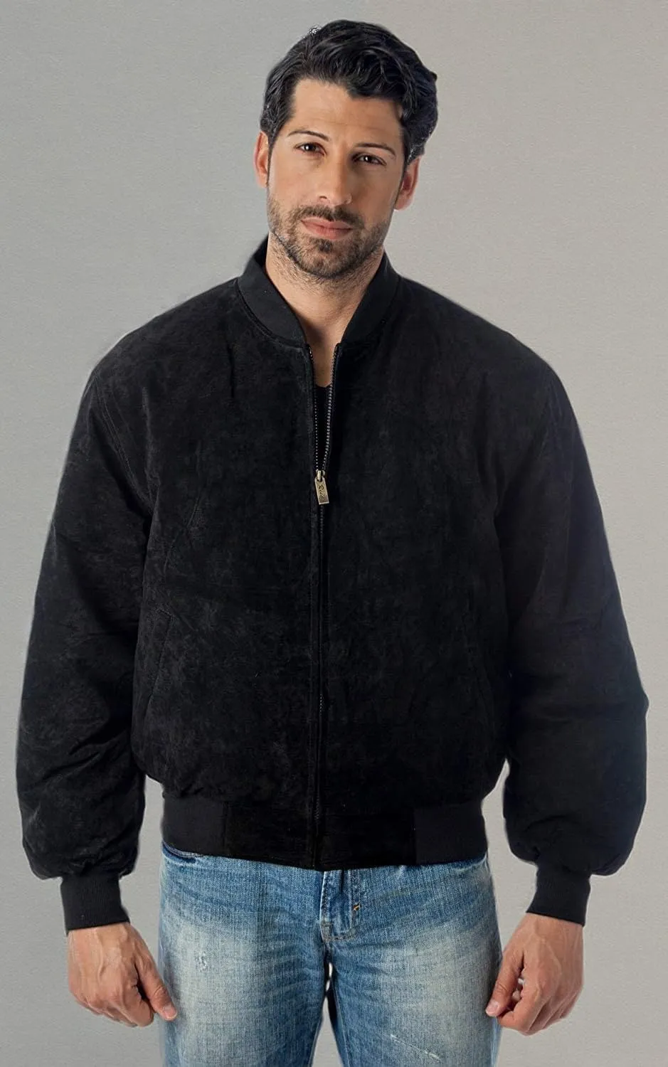 REED MEN'S BASEBALL SUEDE LEATHER JACKET (IMPORTED)