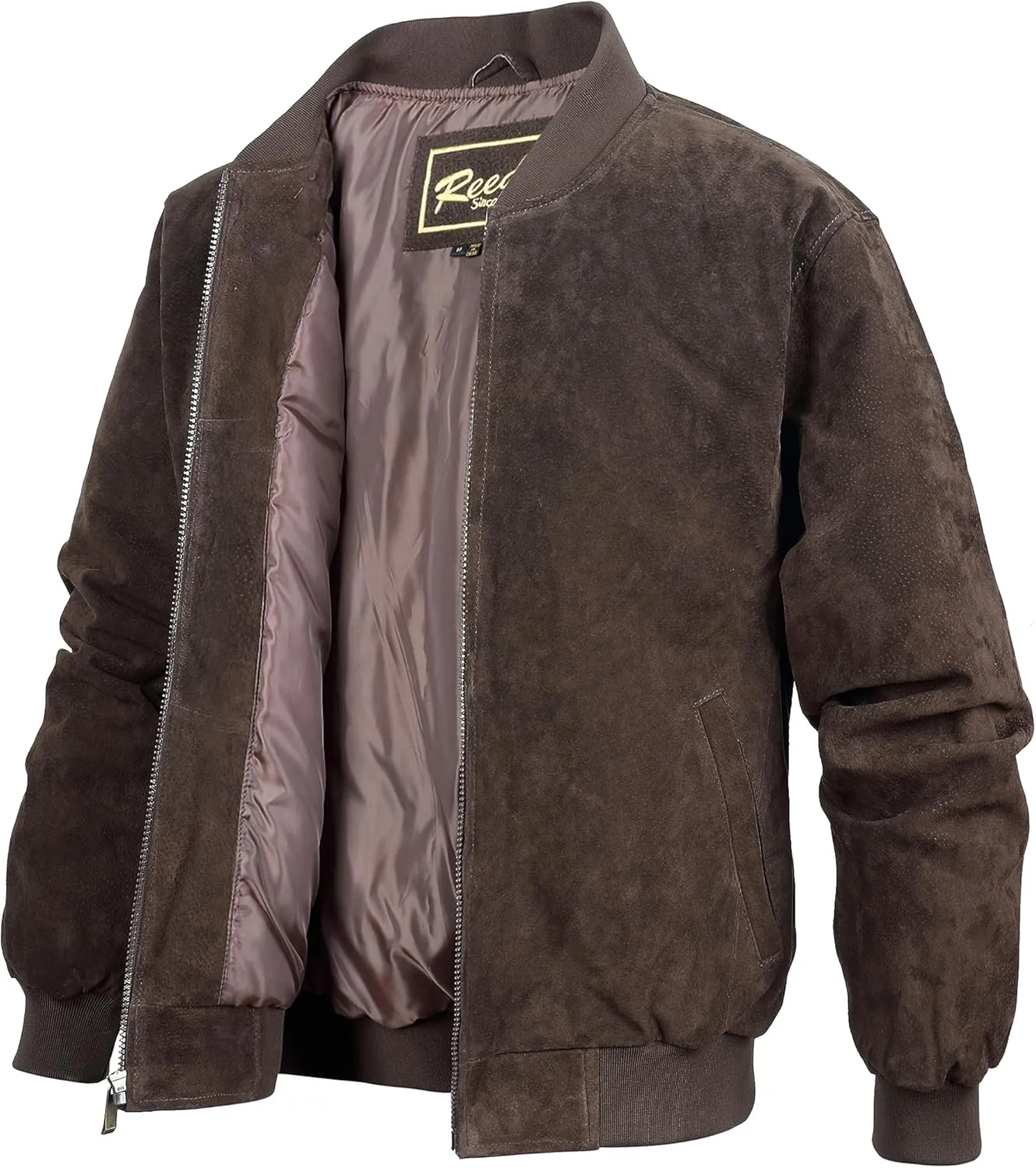 REED MEN'S BASEBALL SUEDE LEATHER JACKET (IMPORTED)