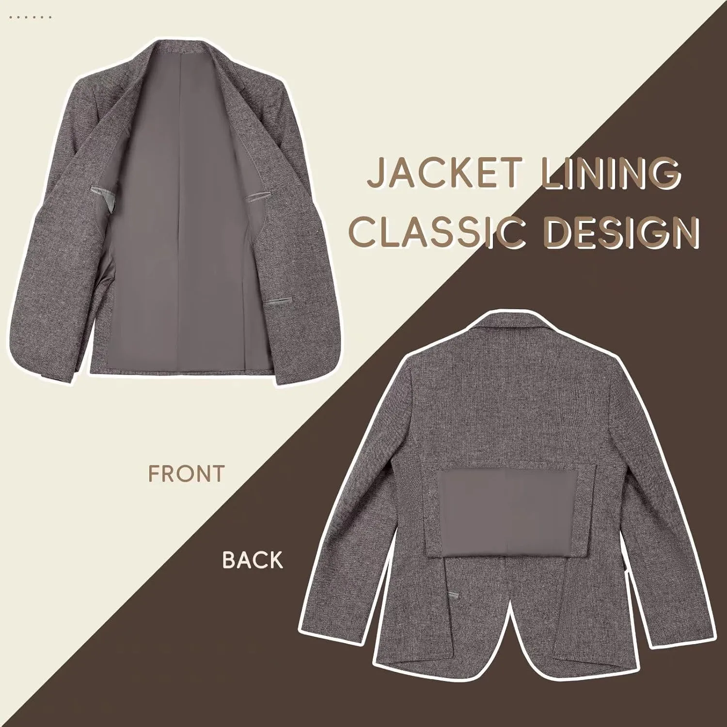 Retro 2 Piece Tweed Men's Suits Slim Fit Groom Vintage Tuxedos Set Prom Woolen Fabric Blazer Custom Jacket Pants