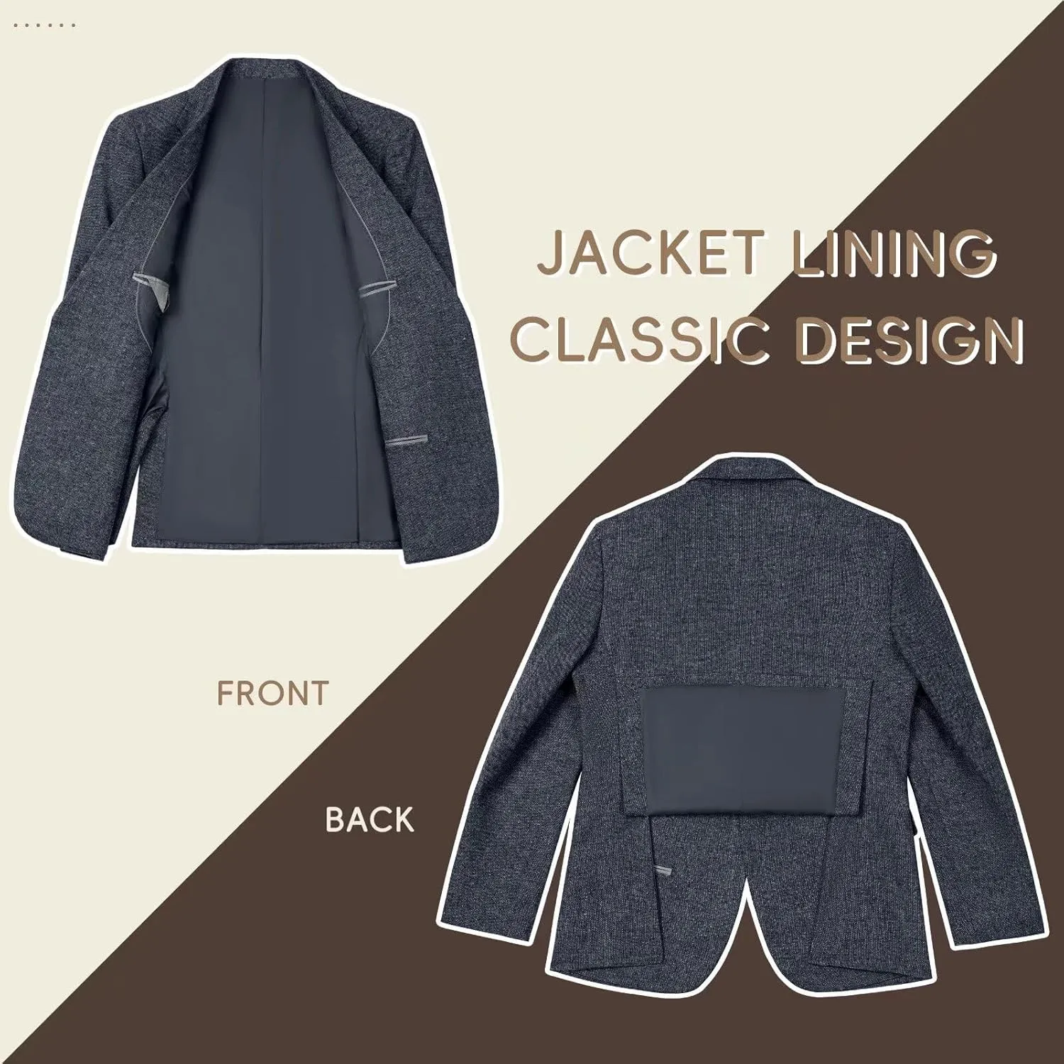 Retro 2 Piece Tweed Men's Suits Slim Fit Groom Vintage Tuxedos Set Prom Woolen Fabric Blazer Custom Jacket Pants