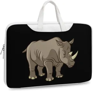 Rhino Vector Leather Bag Laptop Case Slim Water Resistant Computer Bags with Handle Briefcase for Work