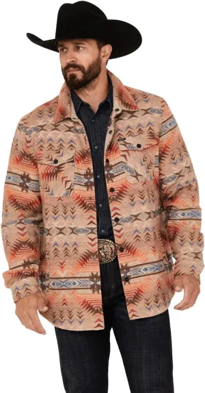 Rock & Roll Denim-Do Not Use & Denim Men's Tan Aztec Shirt Jacket Tan L