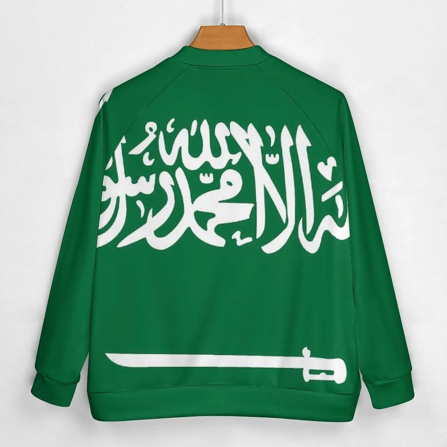 Saudi Arabia Flag Lightweight Men's Baseball Jackets Relaxed Fit Varsity Bomber Jacket Windbreaker Coat