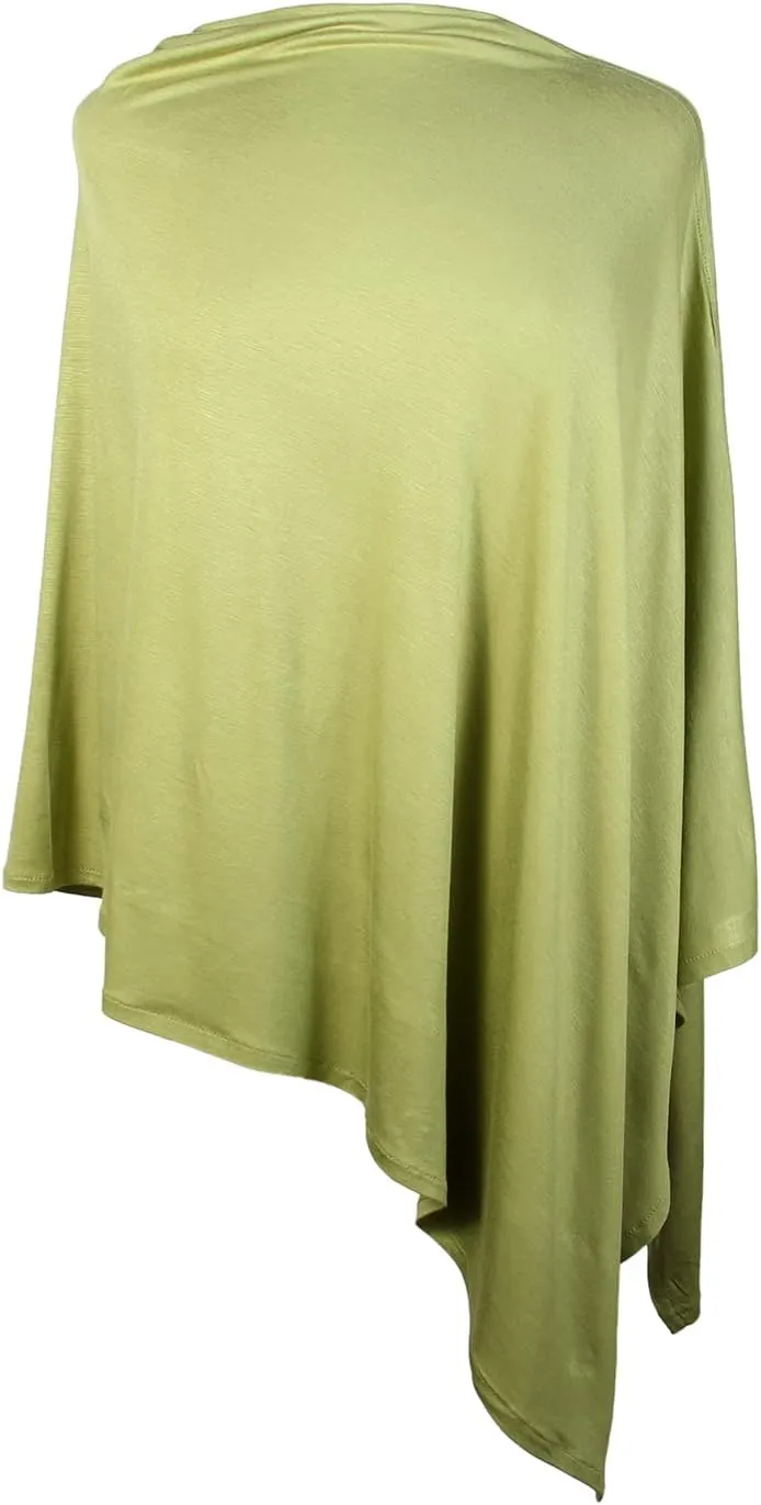Scarfand's Cotton Blend Jersey Poncho Sweater Top