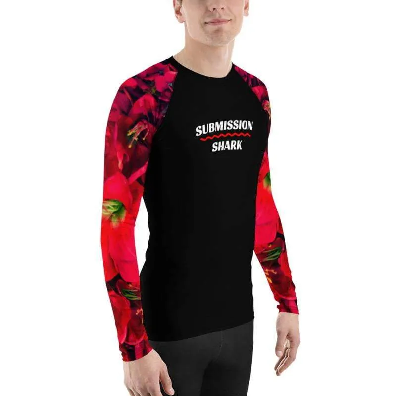 Scarlet Gardens ~ Men's BJJ Rash Guard