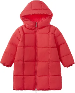 School Girls Boys Winter Warm Thick Solid Cotton Long Sleeve Padded Jacket Coat Clothes for 3-8 Years