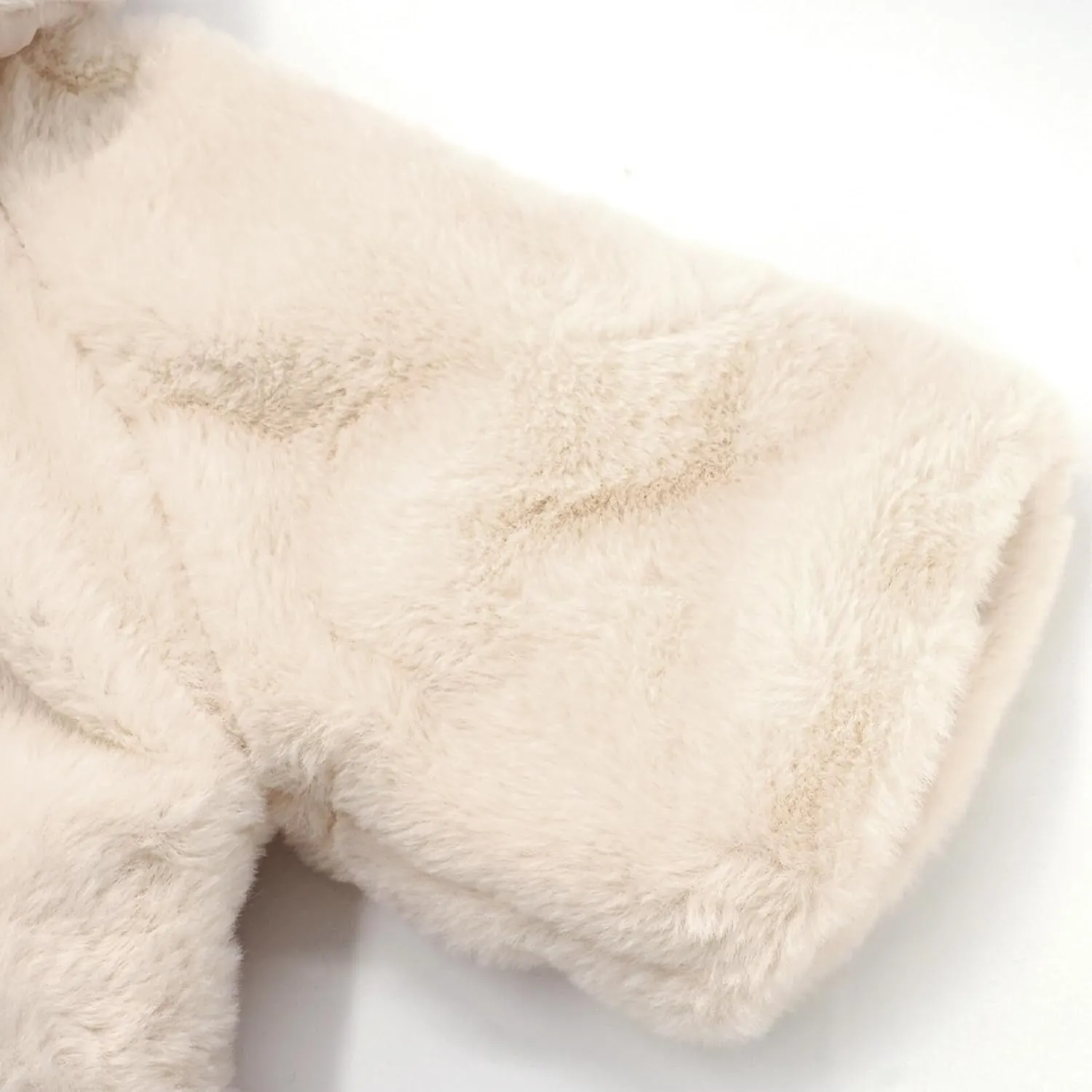 SEAUR Baby Girls Faux Fur Warm Cloak Coat Cute Winter Furry Cape Jacket Fluffy Plush Fleece Outwear with Bowknot