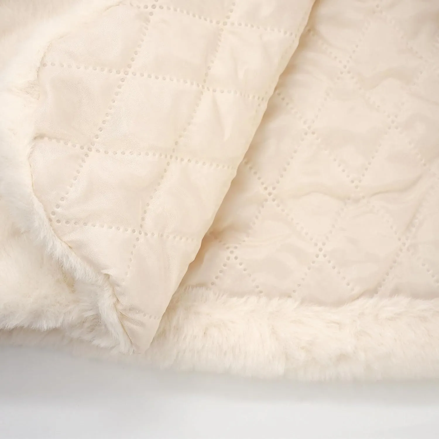 SEAUR Baby Girls Faux Fur Warm Cloak Coat Cute Winter Furry Cape Jacket Fluffy Plush Fleece Outwear with Bowknot