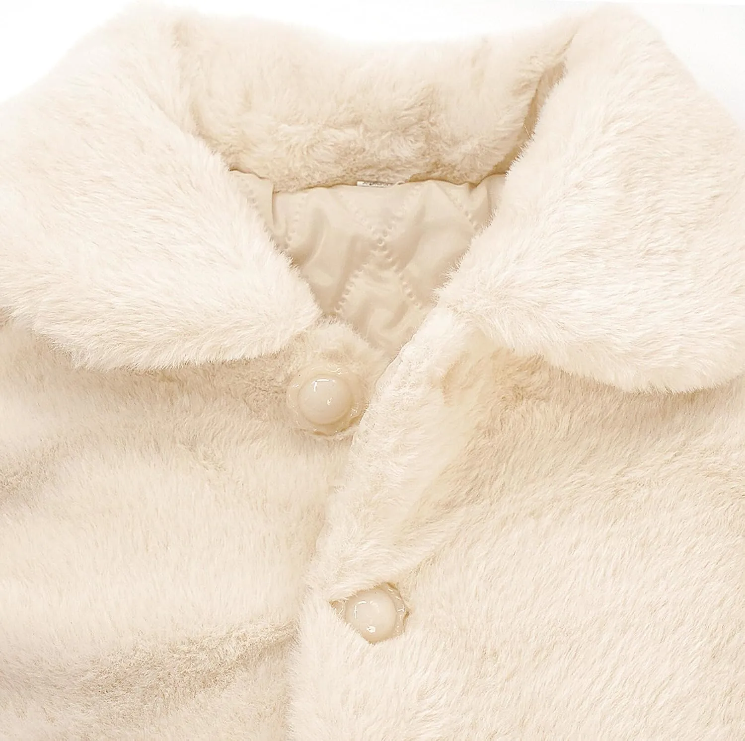 SEAUR Baby Girls Faux Fur Warm Cloak Coat Cute Winter Furry Cape Jacket Fluffy Plush Fleece Outwear with Bowknot