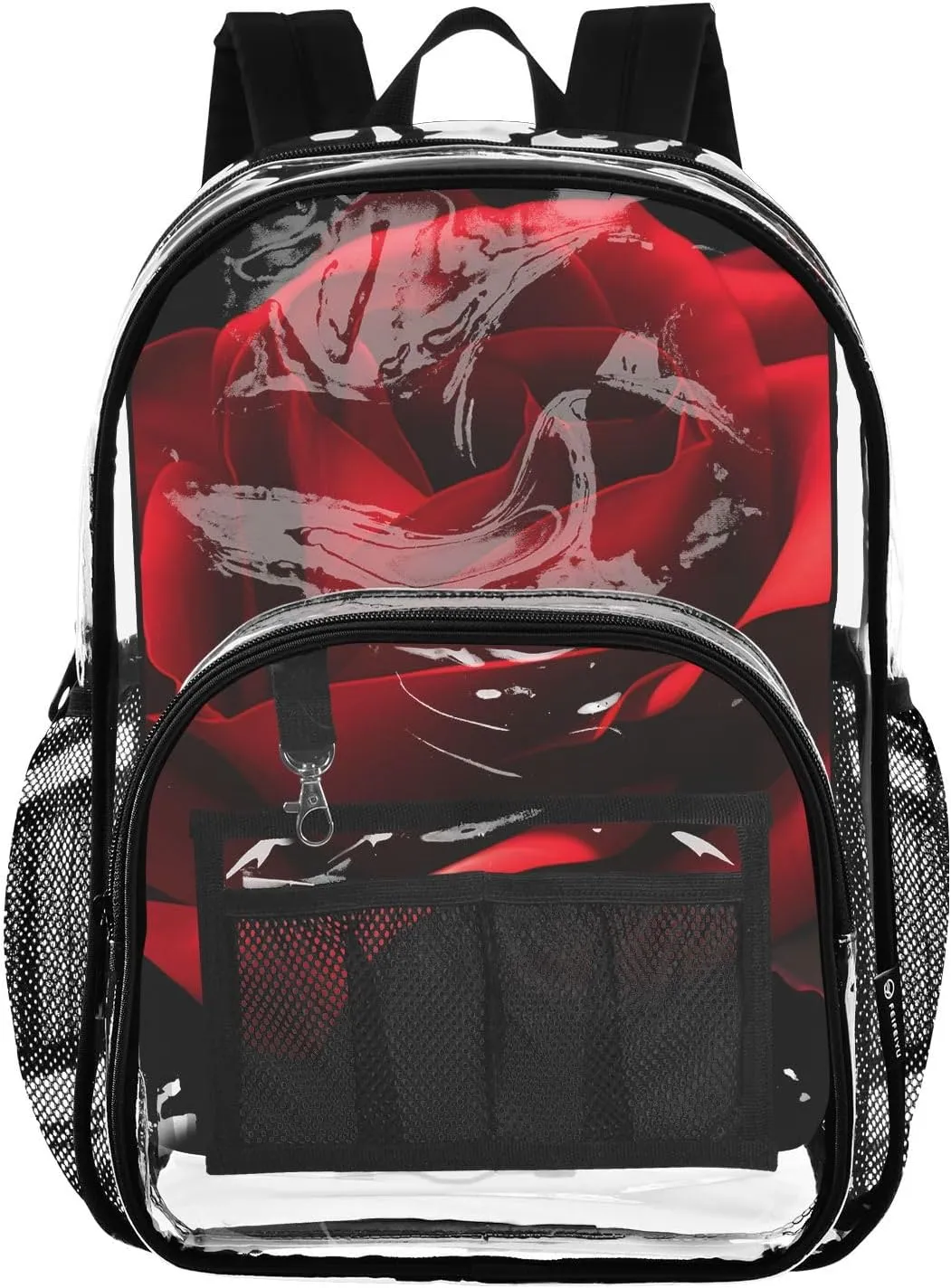 senya Transparent School Bag Scented Rose Travel Backpack With Water-Resistant PVC Plastic Clear Bagpack