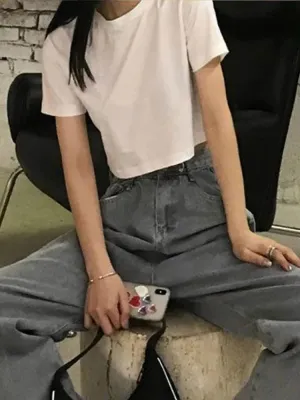 Sexy Minimalist Hot Sale Slim Fashion Short Sleeve Tee