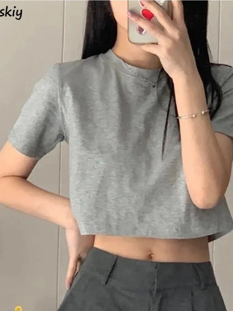 Sexy Minimalist Hot Sale Slim Fashion Short Sleeve Tee