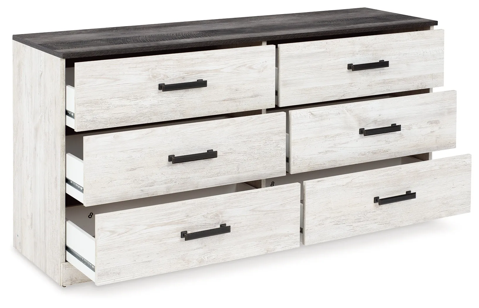 Shawburn Queen Panel Headboard with Dresser, Chest and Nightstand in Whitewash