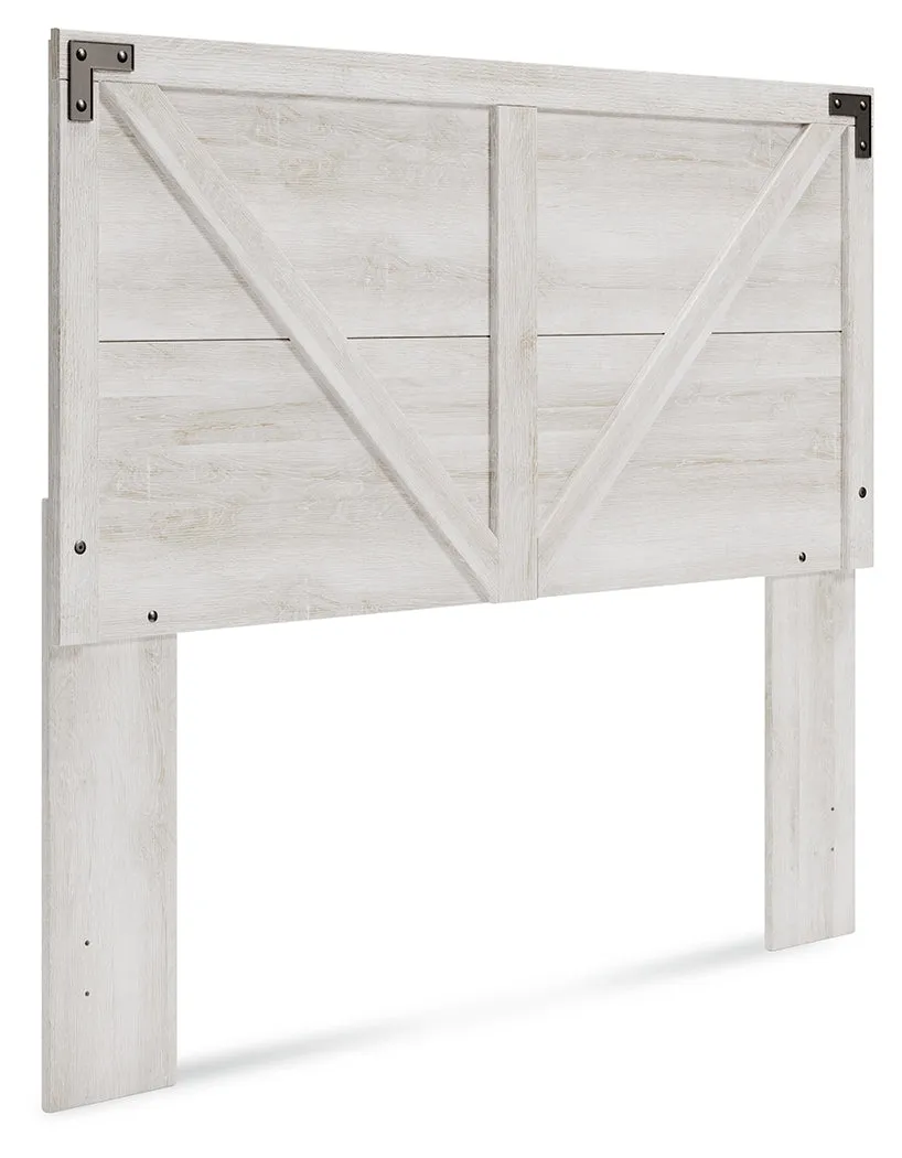 Shawburn Queen Panel Headboard with Dresser, Chest and Nightstand in Whitewash