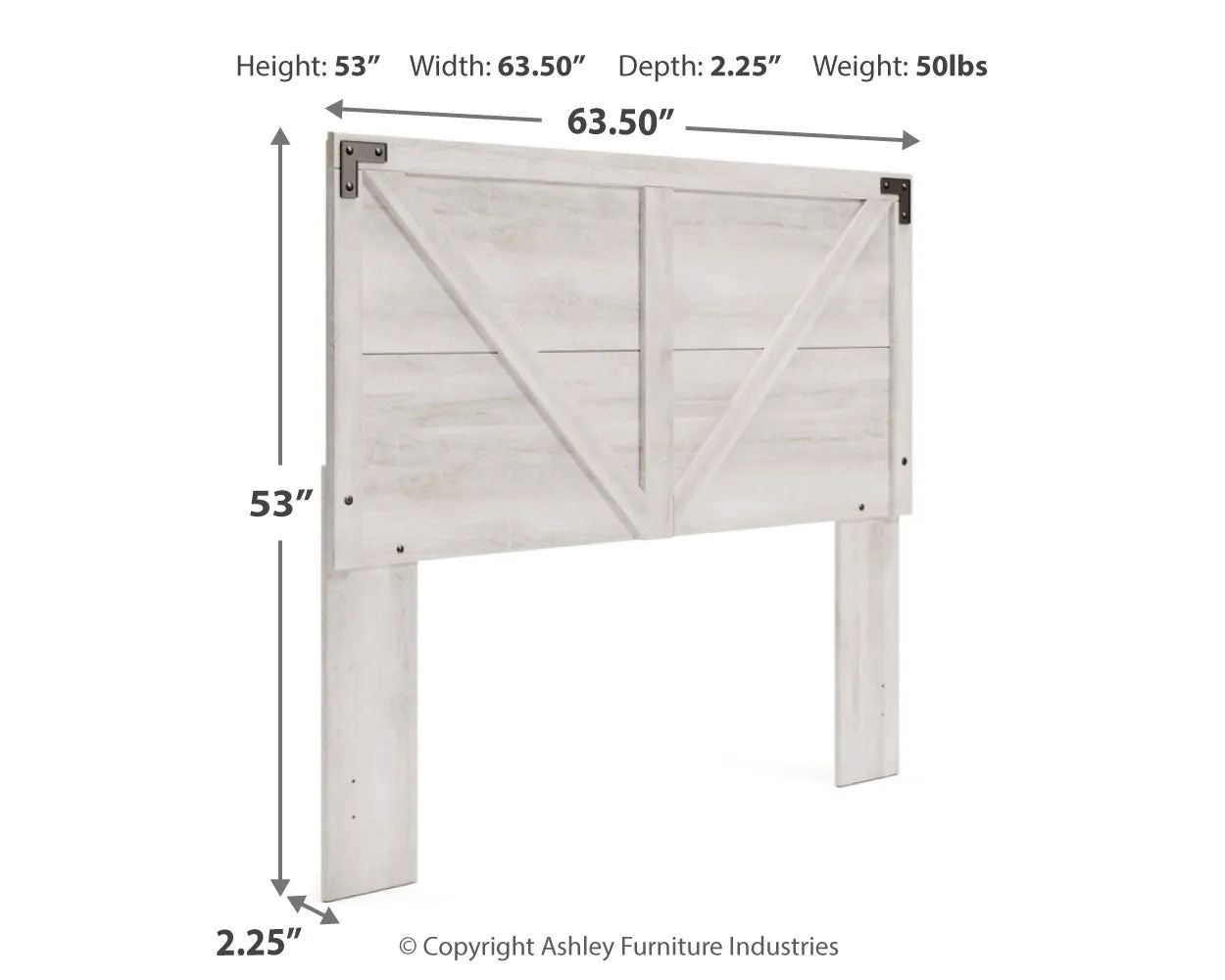 Shawburn Queen Panel Headboard with Dresser, Chest and Nightstand in Whitewash