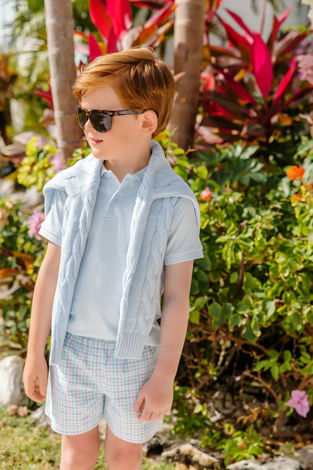 Shelton Shorts - Sir Proper's Preppy Plaid with Worth Avenue White Stork