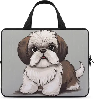 Shih Tzu Dog Laptop Bag Durable Laptop Sleeve Water-Resistant Notebook Bag for Computer Or Tablet
