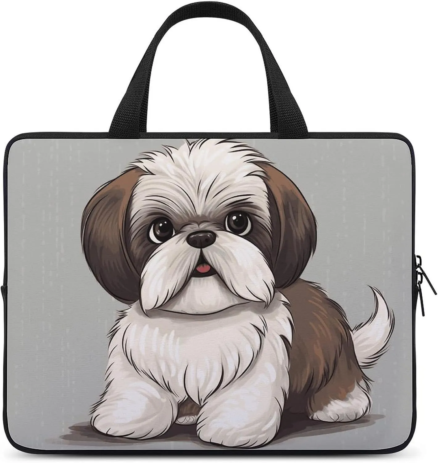 Shih Tzu Dog Laptop Bag Durable Laptop Sleeve Water-Resistant Notebook Bag for Computer Or Tablet
