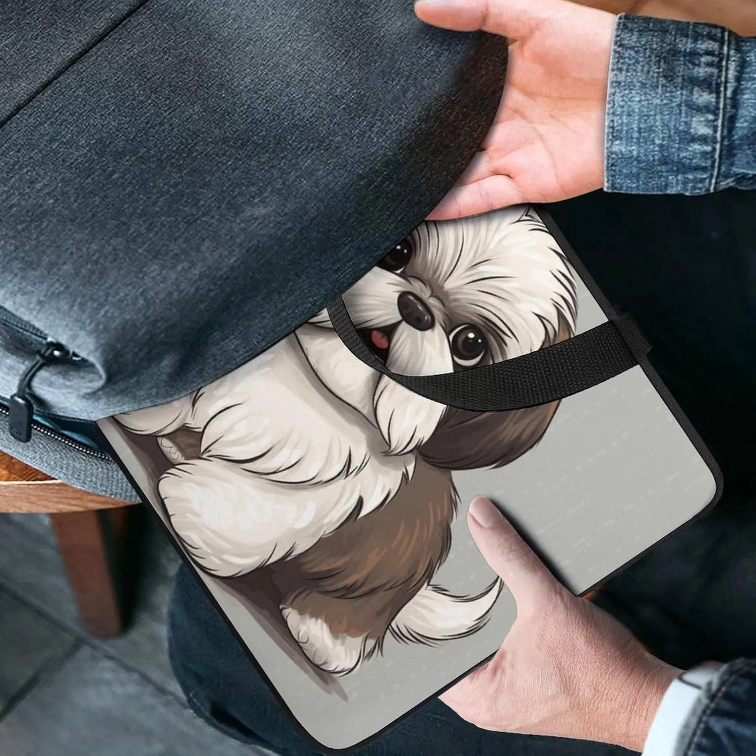 Shih Tzu Dog Laptop Bag Durable Laptop Sleeve Water-Resistant Notebook Bag for Computer Or Tablet