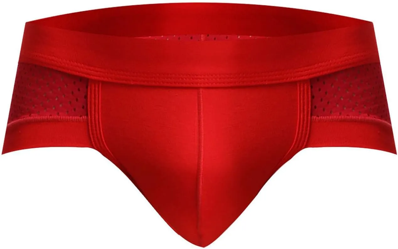 Short Leg Boxer Briefs for Men Breathable Plain Mesh Underwear Quick Dry Micro Trunks Underwear for Men
