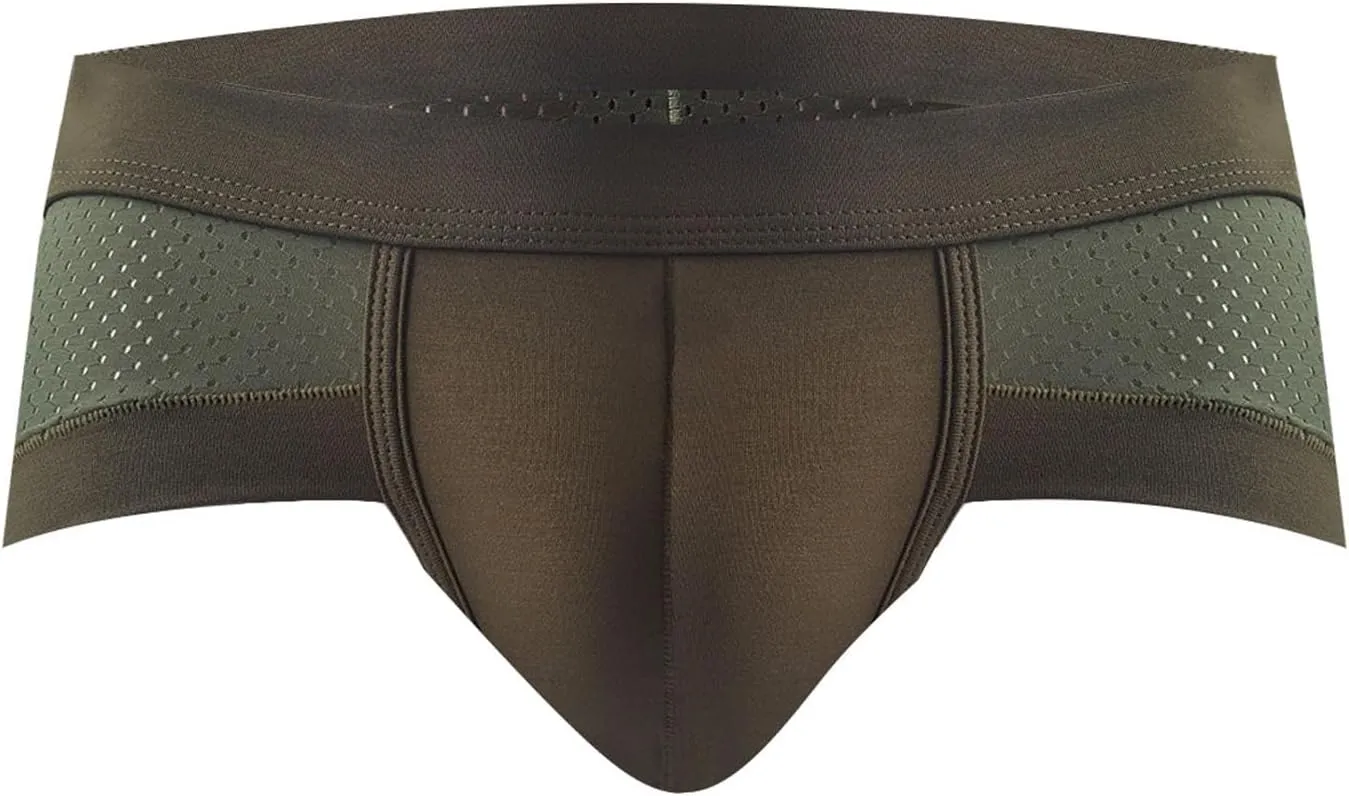 Short Leg Boxer Briefs for Men Breathable Plain Mesh Underwear Quick Dry Micro Trunks Underwear for Men