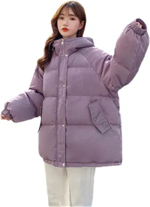 Short Winter Jacket Women Warm Hooded Down Cotton Parkas Female Casual Loose Outwear Korean Cotton-Padded Winter Coat