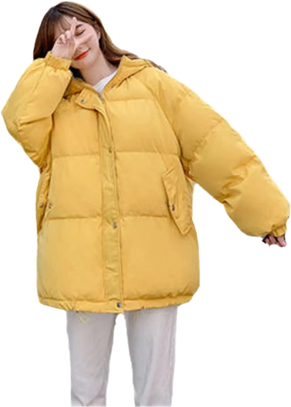Short Winter Jacket Women Warm Hooded Down Cotton Parkas Female Casual Loose Outwear Korean Cotton-Padded Winter Coat