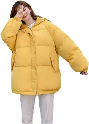 Short Winter Jacket Women Warm Hooded Down Cotton Parkas Female Casual Loose Outwear Korean Cotton-Padded Winter Coat