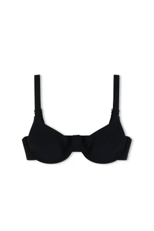 Signature Stripe Adjustable Bra Cup - Black