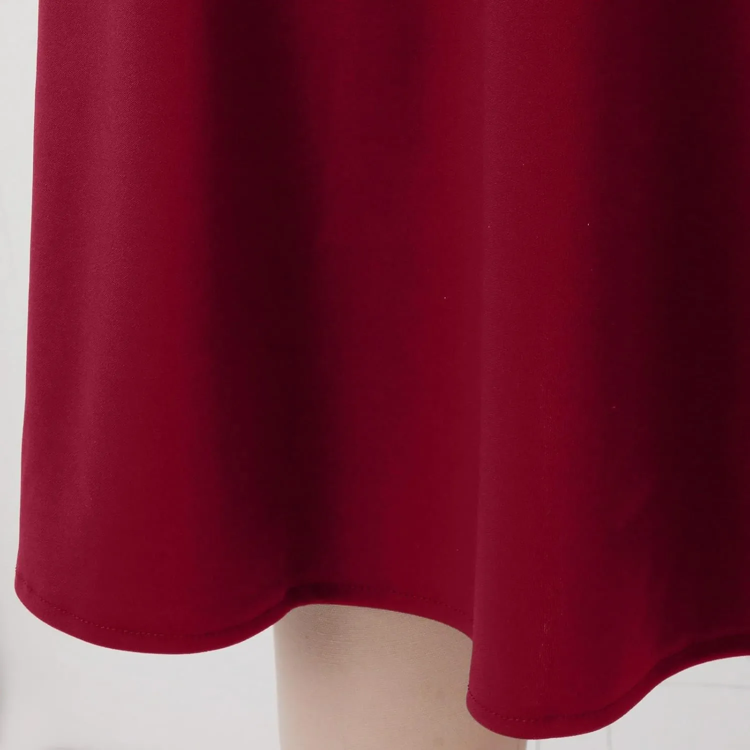 Skirts Pants Women's Solid Lightweight Flare Midi Pull On Closure Skirt S XXL Plus Size Double Split Skirts for