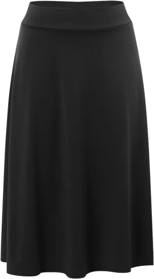 Skirts Pants Women's Solid Lightweight Flare Midi Pull On Closure Skirt S XXL Plus Size Double Split Skirts for