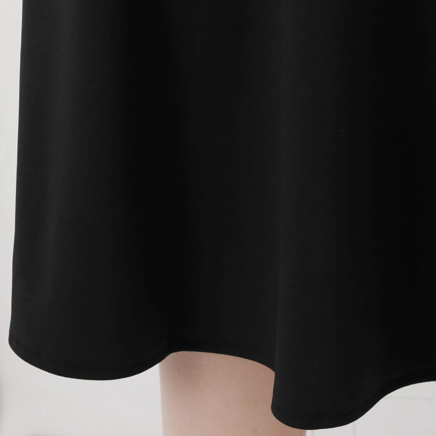 Skirts Pants Women's Solid Lightweight Flare Midi Pull On Closure Skirt S XXL Plus Size Double Split Skirts for