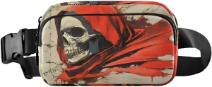 Skull Portrait Fanny Pack Water Resistant, Women Men Waist Pack Sling Bag Purse for Travel Hiking