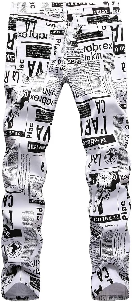 Slim Fit Men's Jeans, Ripped Stretch Jeans Denim Pants