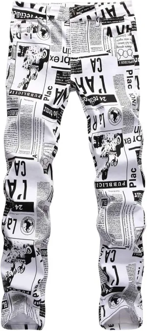 Slim Fit Men's Jeans, Ripped Stretch Jeans Denim Pants