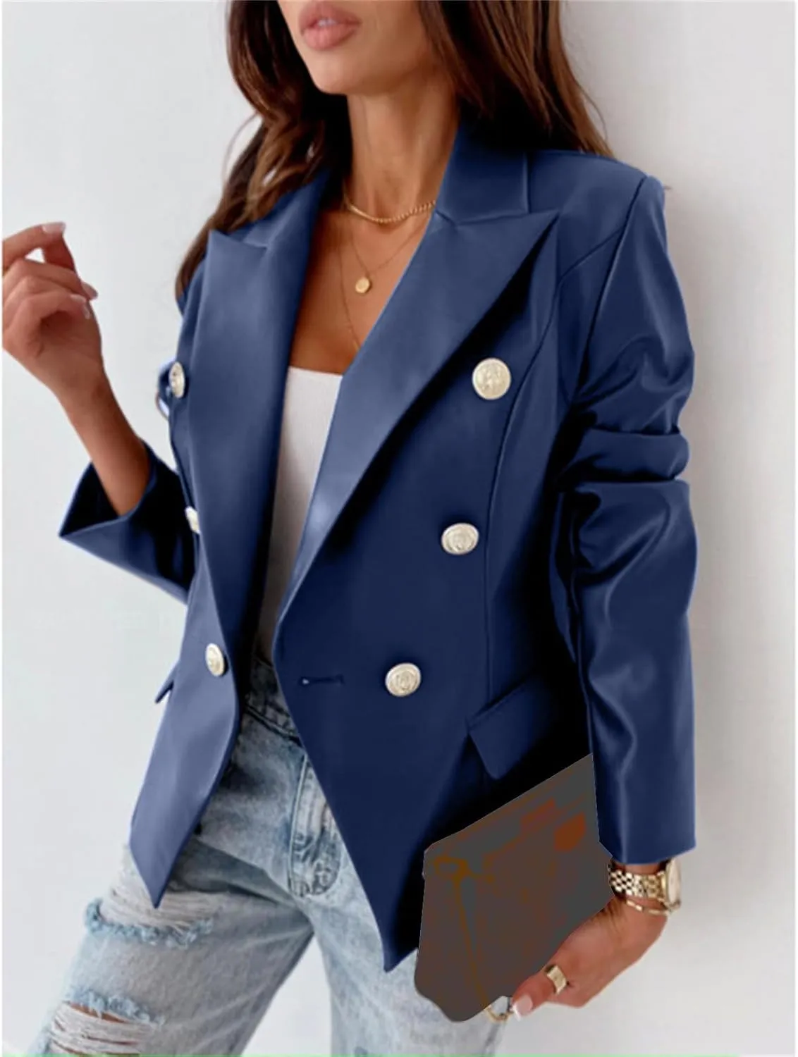 Smoneyful Womens Faux Leather Jacket Long Sleeve Zipper Motorcycle Jacket Lightweight Bomber Jacket Outwear Slim Casual Coat