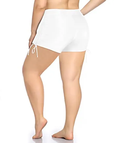 Sporty Boylegs Swim Bottoms Plus Size Swim Shorts-White
