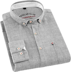 Spring Cotton and Linen Shirt Men's Long Sleeve Linen Cotton Light Casual Loose Shirt