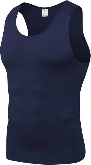 SPVISE 1 or 3 Pack Men's Compression Shirts Sleeveless Tank Top Dry Fit Athletic Workout Sports Running Base Layer Undershirt