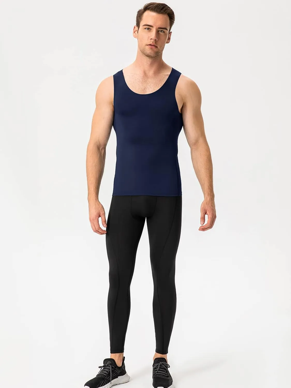 SPVISE 1 or 3 Pack Men's Compression Shirts Sleeveless Tank Top Dry Fit Athletic Workout Sports Running Base Layer Undershirt