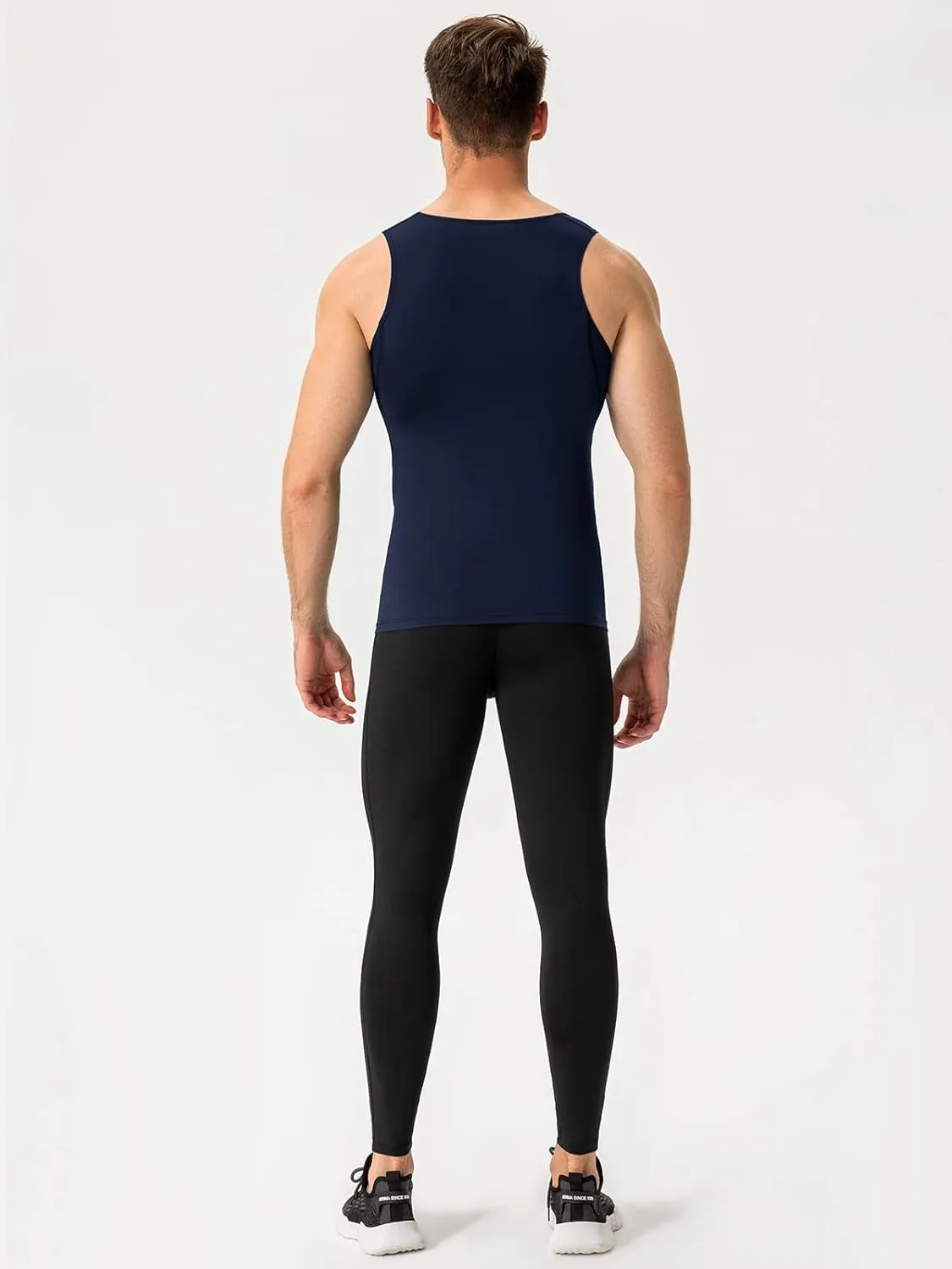 SPVISE 1 or 3 Pack Men's Compression Shirts Sleeveless Tank Top Dry Fit Athletic Workout Sports Running Base Layer Undershirt