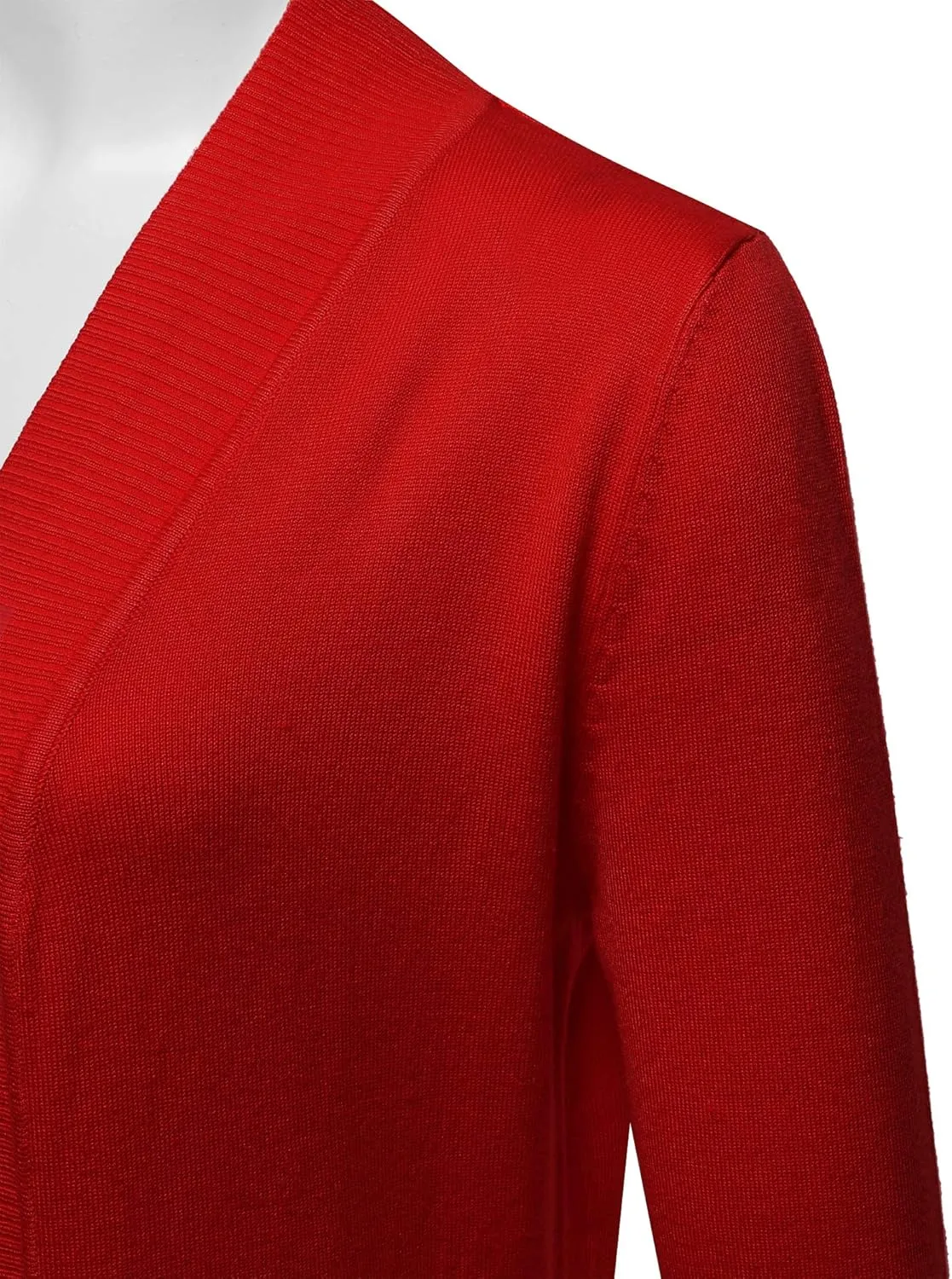 STARJJ Womens Soft Stetchy Knit Longline Open Front Sweater Cardigan with Pockets (S-3X)
