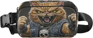 Street Cat Fanny Pack Water Resistant Waist Pack Sling Bag Purse for Women Men Travel Hiking