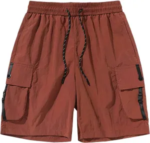 Stylish Shorts for Men Waistband Drawstring Summer Casual Shorts Big & Tall Relaxed Fit Work Shorts