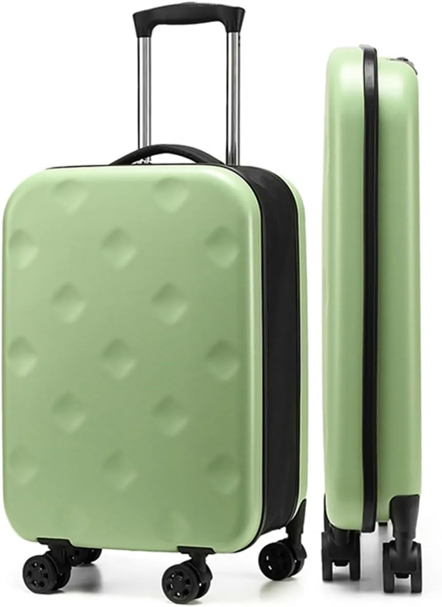 Suitcases with Wheels Expandable Foldable Luggage, 20 Inch Hard Case Luggage Carry on Spinner Wheels Expand (Green,20inch)