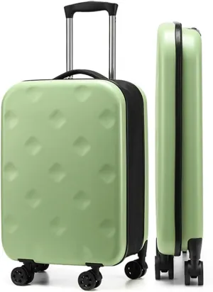Suitcases with Wheels Expandable Foldable Luggage, 20 Inch Hard Case Luggage Carry on Spinner Wheels Expand (Green,20inch)