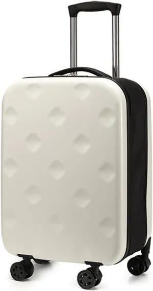 Suitcases with Wheels Expandable Foldable Luggage, 20 Inch Hard Case Luggage Carry on Spinner Wheels Expand (White,20inch)