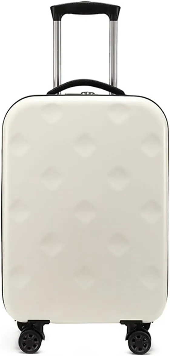 Suitcases with Wheels Expandable Foldable Luggage, 20 Inch Hard Case Luggage Carry on Spinner Wheels Expand (White,20inch)