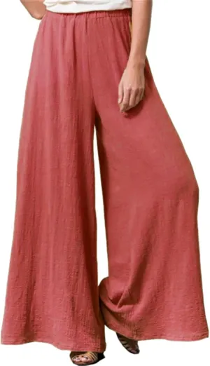Summer Palazzo Pants for Women Fashion 2025 Cotton Linen Wide Leg Flowy Pants Solid Lightweight Casual Baggy Trousers